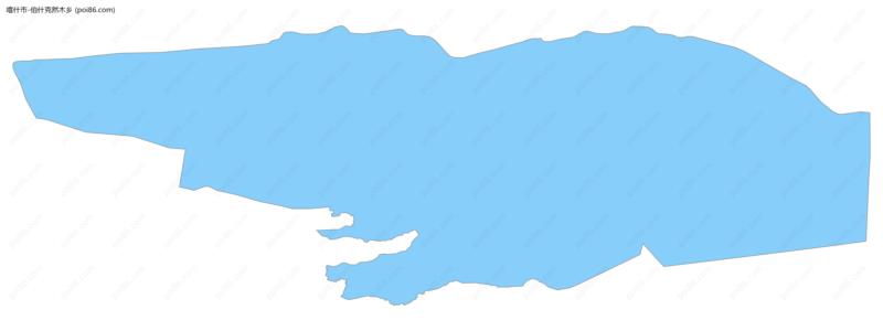 伯什克然木乡边界地图