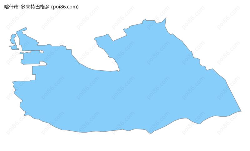 多来特巴格乡边界地图