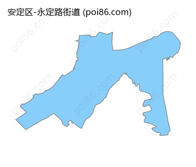 永定路街道边界地图