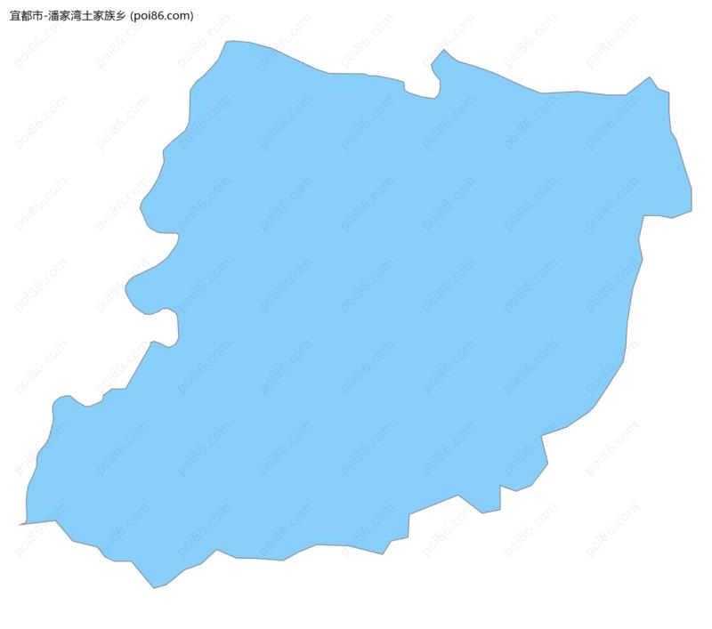 潘家湾土家族乡边界地图