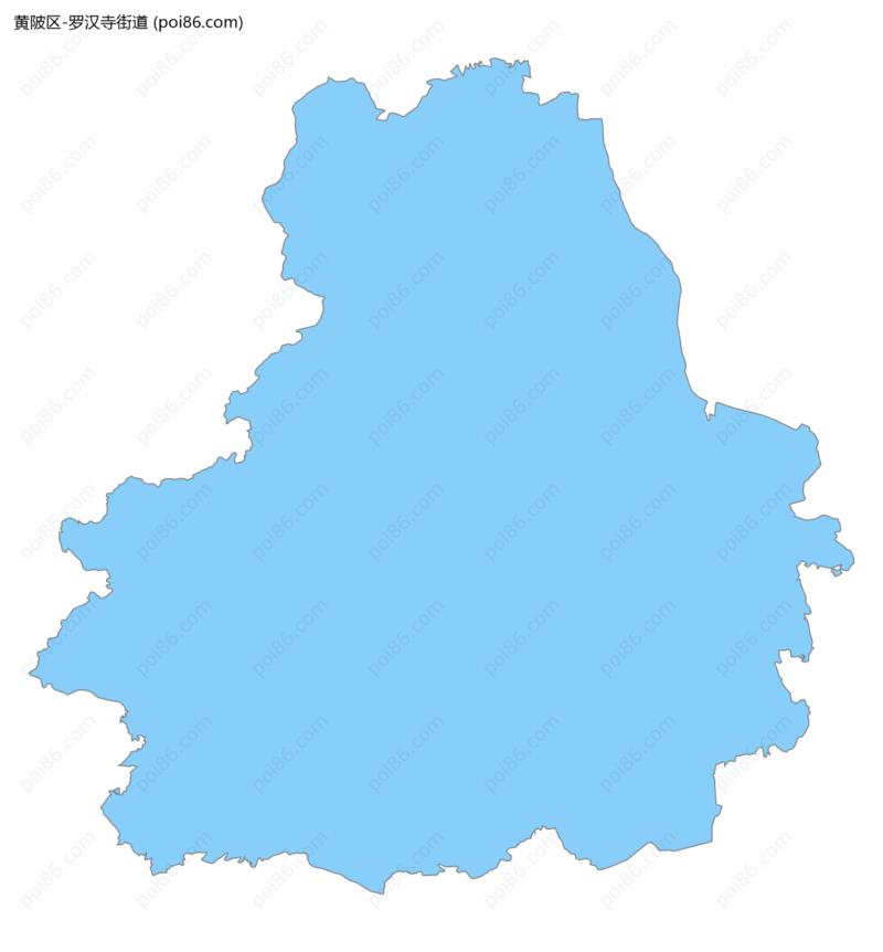 罗汉寺街道边界地图