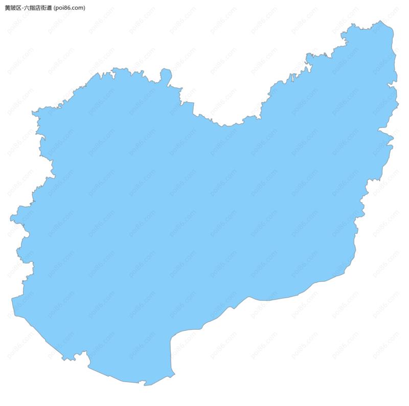 六指店街道边界地图