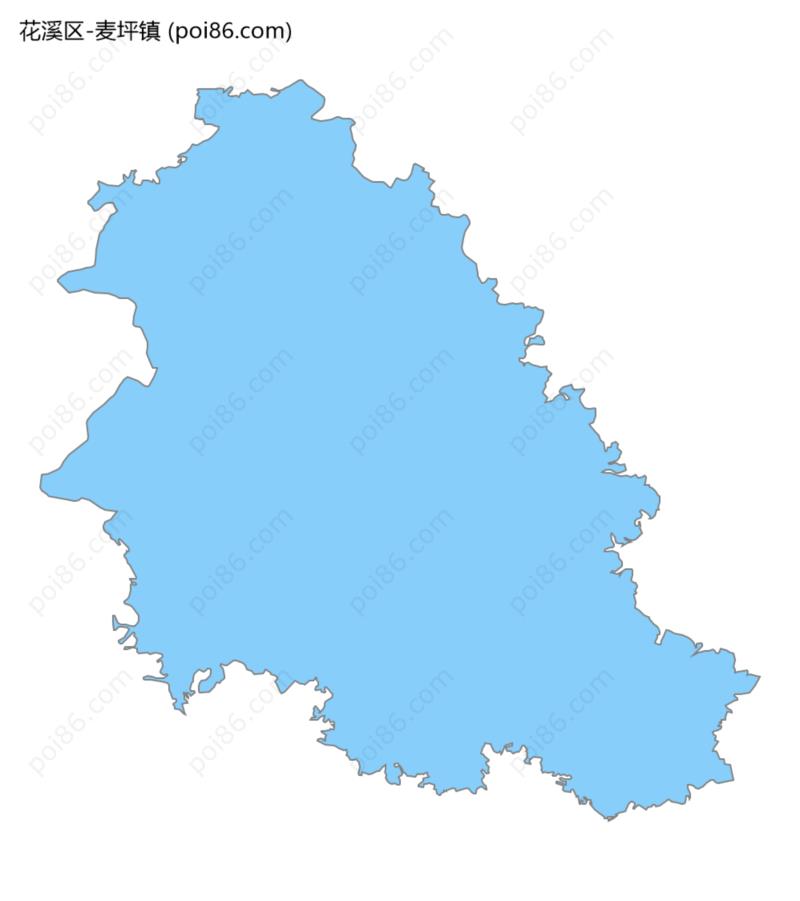 麦坪镇边界地图