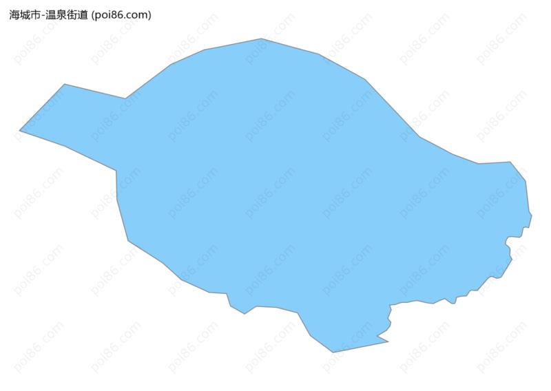 温泉街道边界地图
