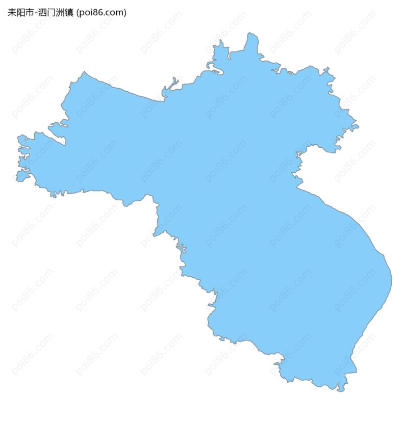 泗门洲镇边界地图