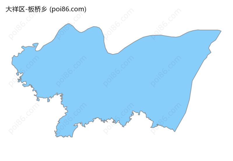 板桥乡边界地图