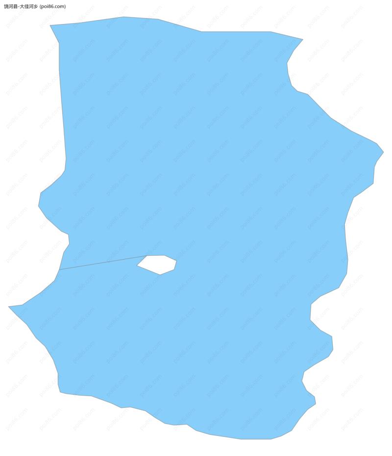大佳河乡边界地图