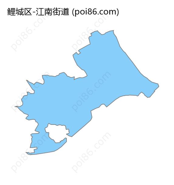 江南街道边界地图