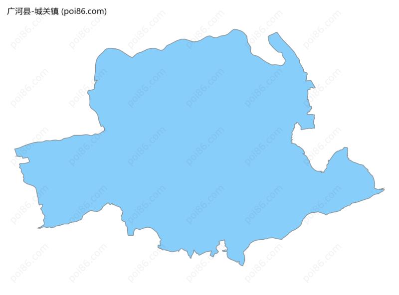 城关镇边界地图