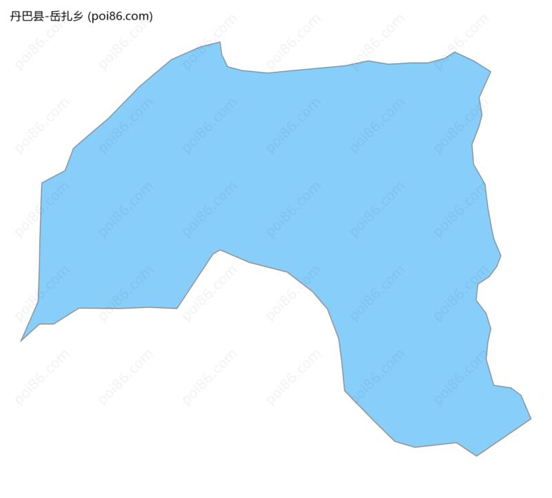 岳扎乡边界地图