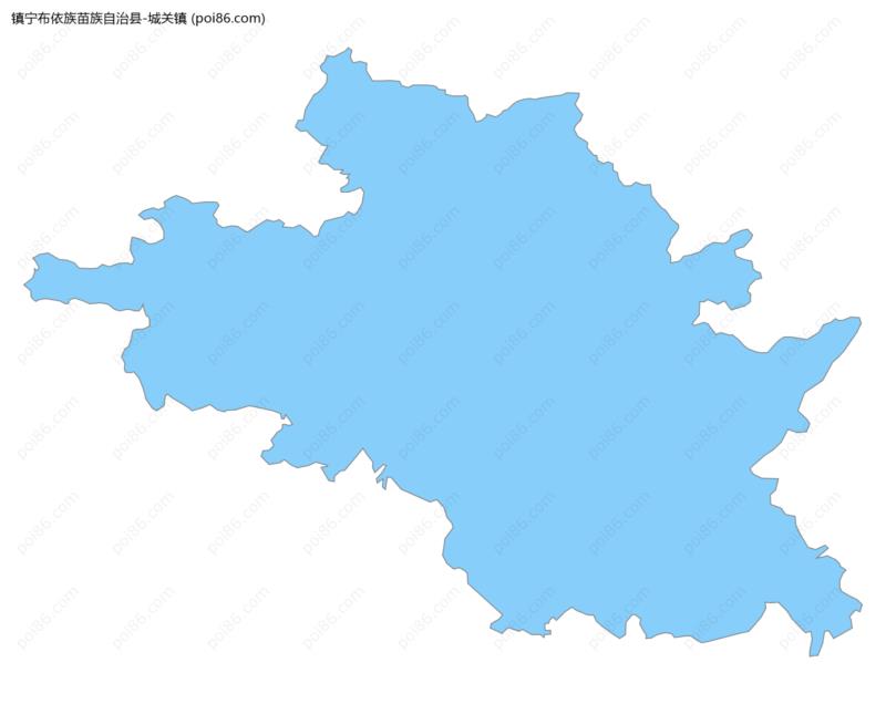 城关镇边界地图