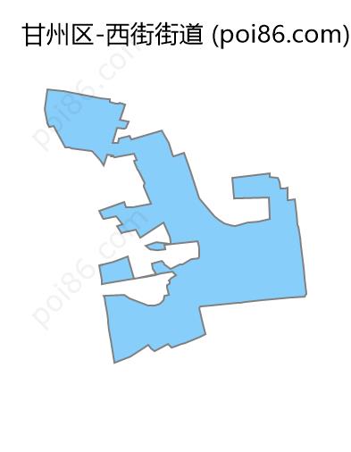 西街街道边界地图