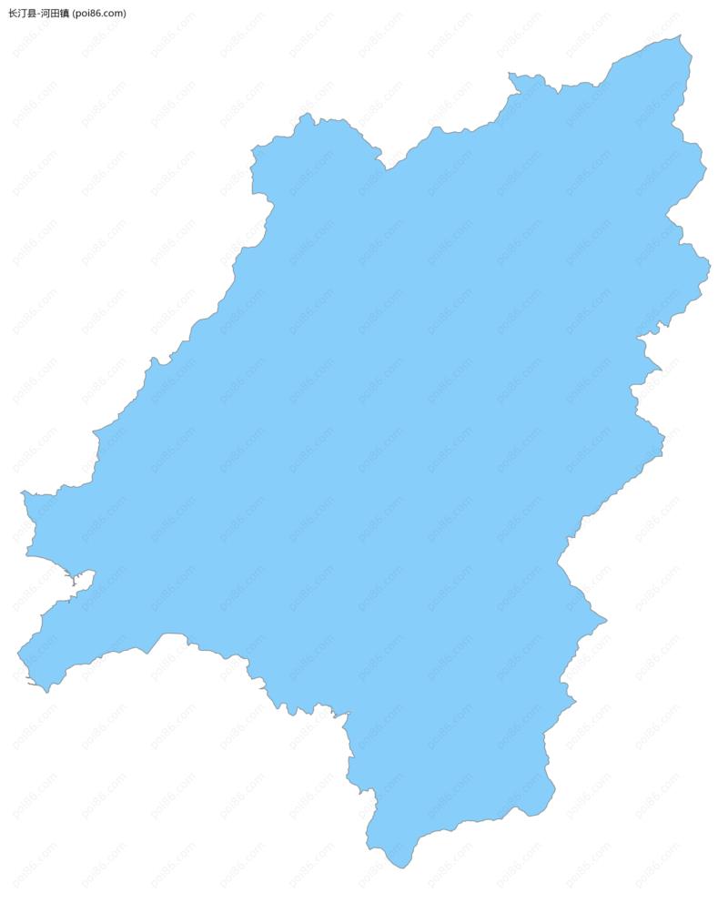 河田镇边界地图