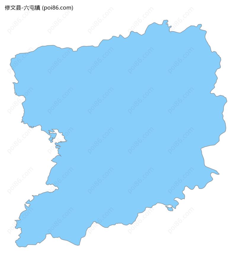 六屯镇边界地图