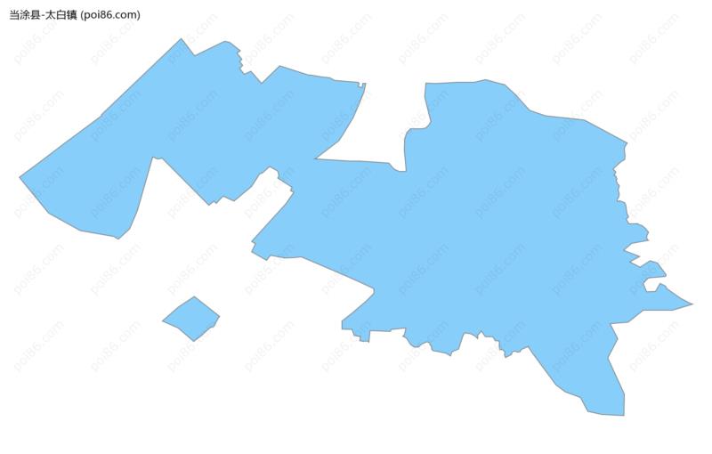 太白镇边界地图