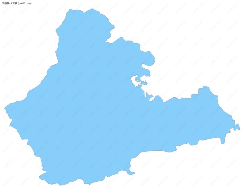 大安镇边界地图