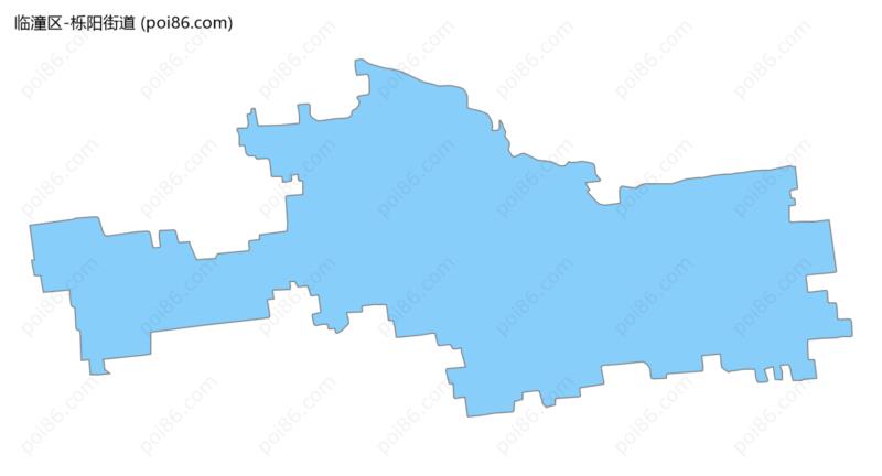 栎阳街道边界地图