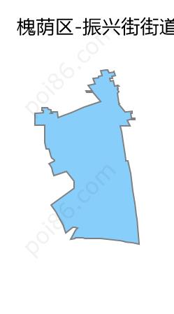 振兴街街道边界地图