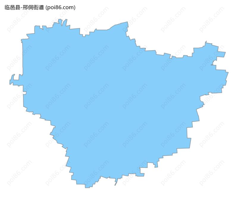 邢侗街道边界地图