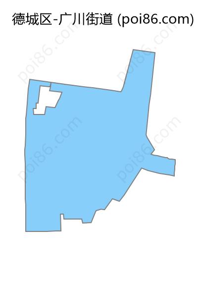 广川街道边界地图