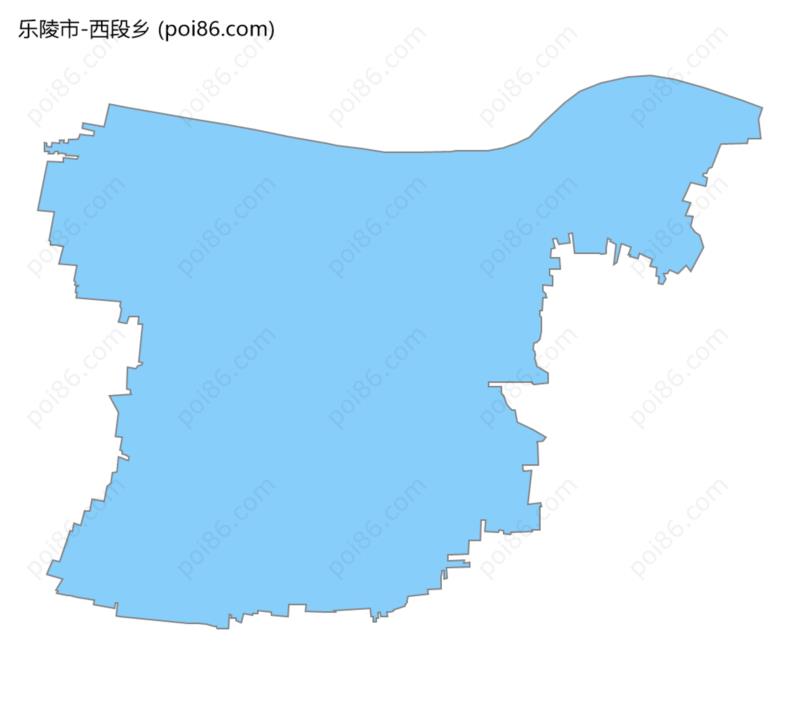 西段乡边界地图