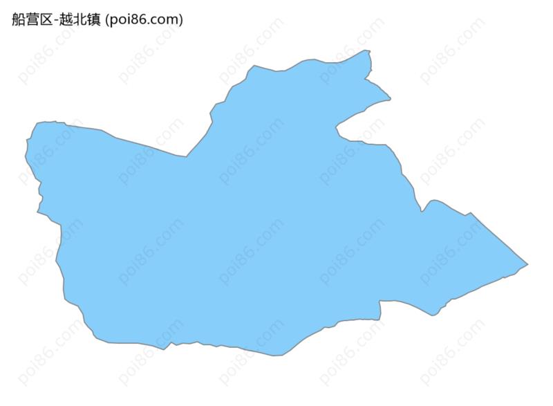 越北镇边界地图