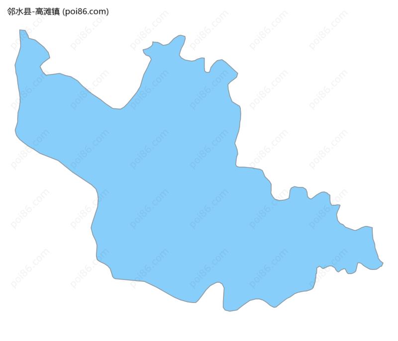 高滩镇边界地图