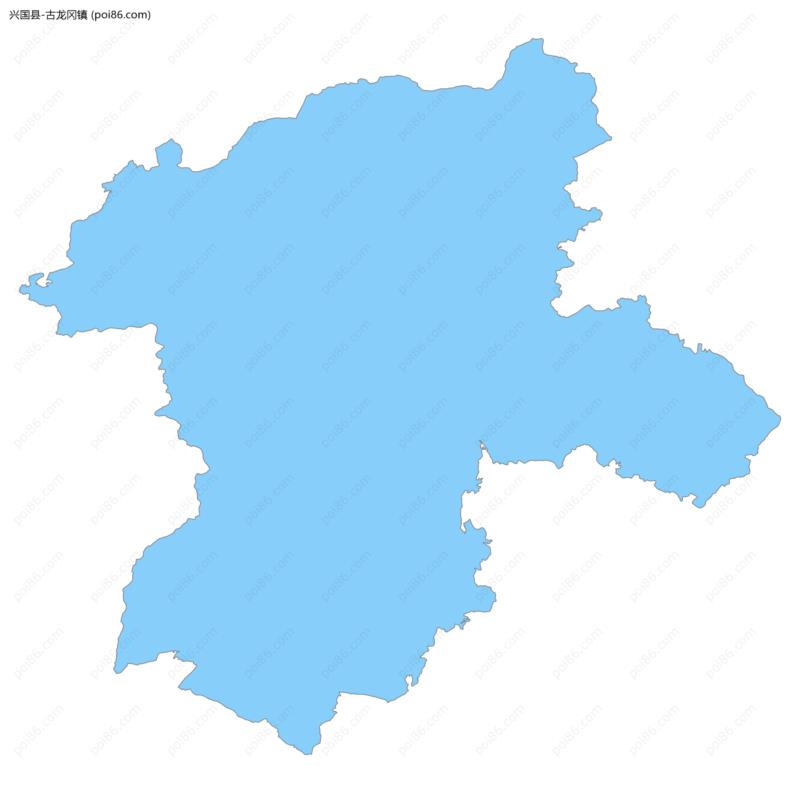 古龙冈镇边界地图