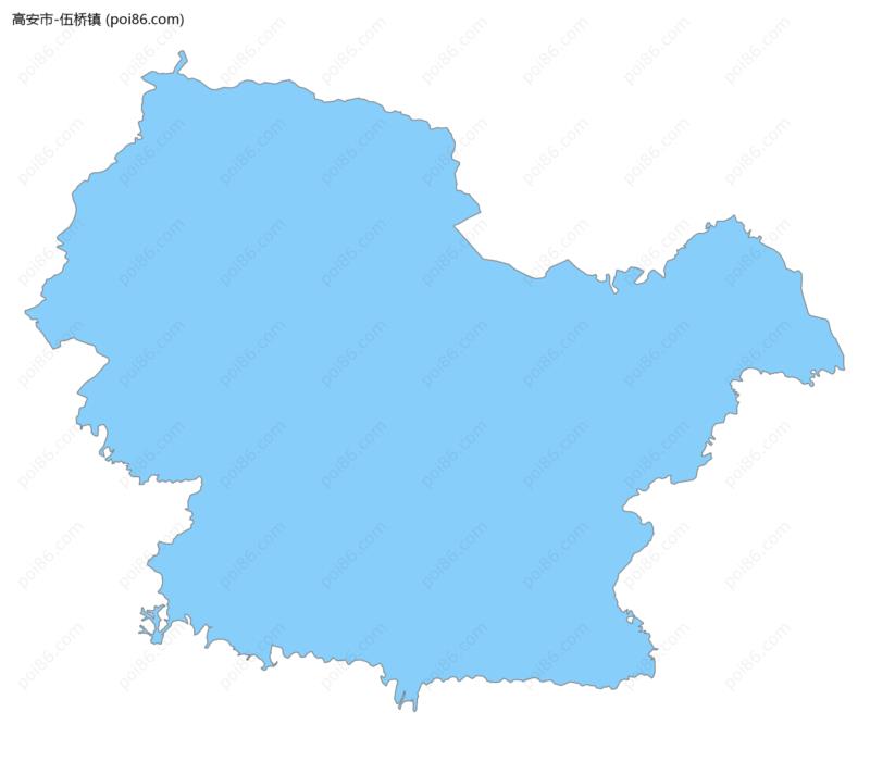 伍桥镇边界地图