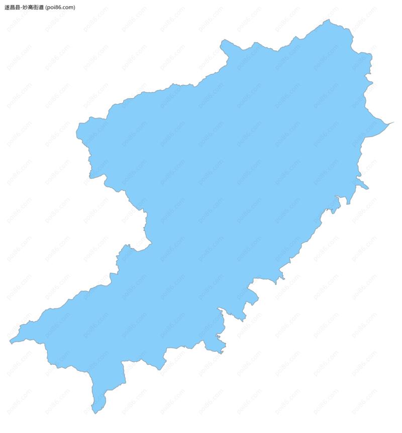 妙高街道边界地图