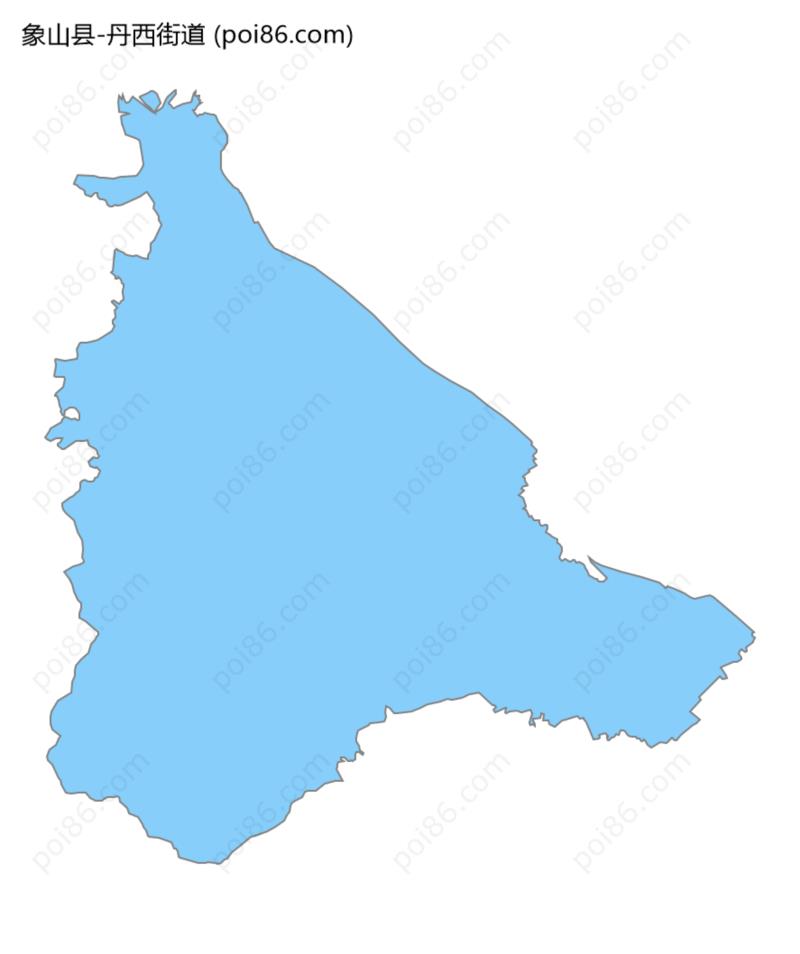 丹西街道边界地图