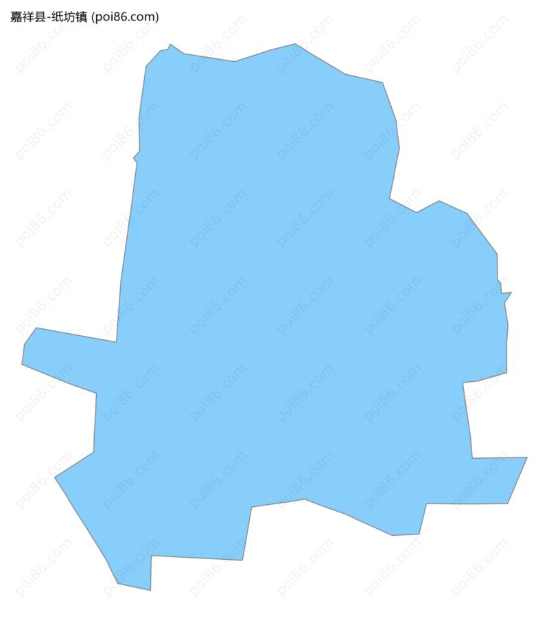 纸坊镇边界地图