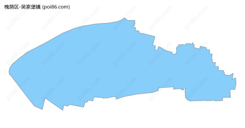 吴家堡镇边界地图