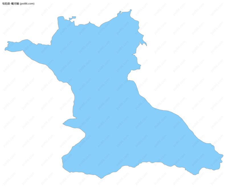 蜀河镇边界地图