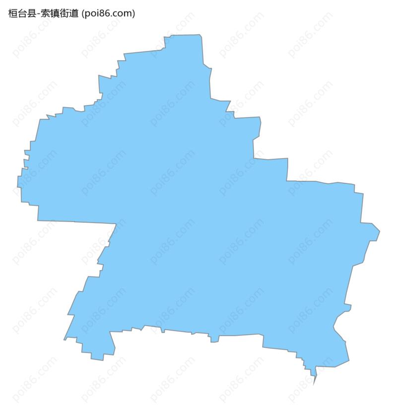 索镇街道边界地图