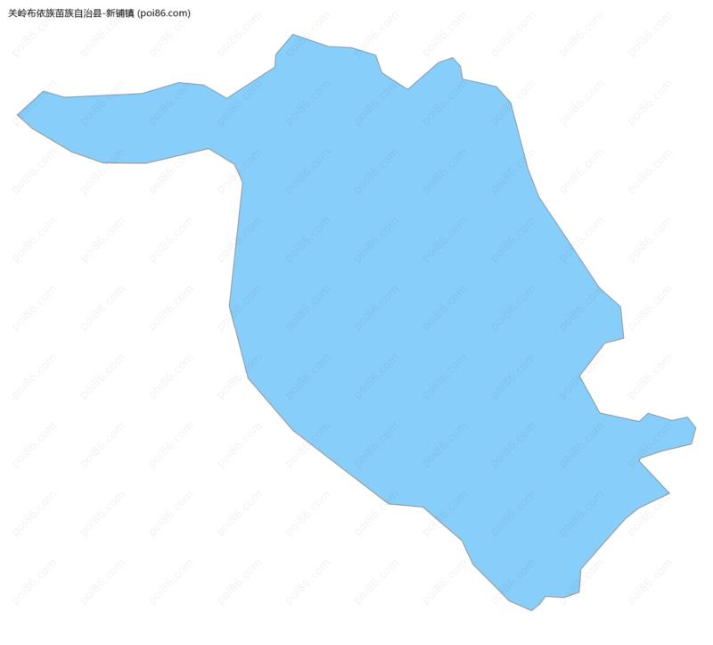 新铺镇边界地图