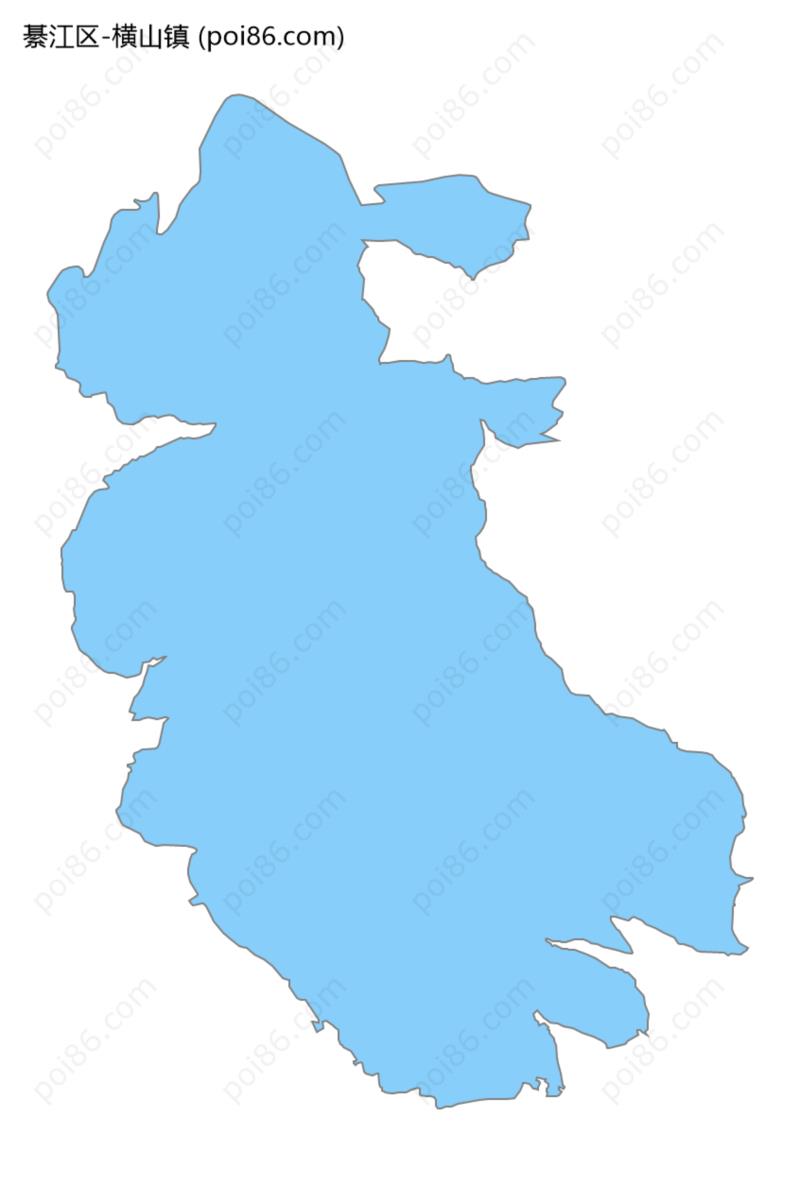 横山镇边界地图