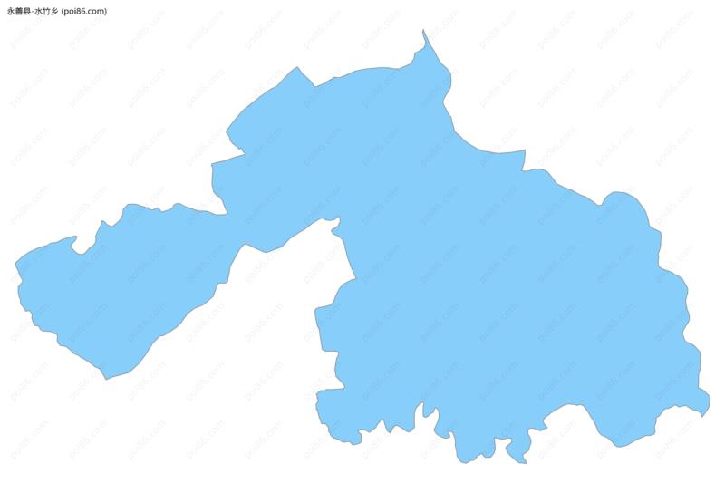 水竹乡边界地图