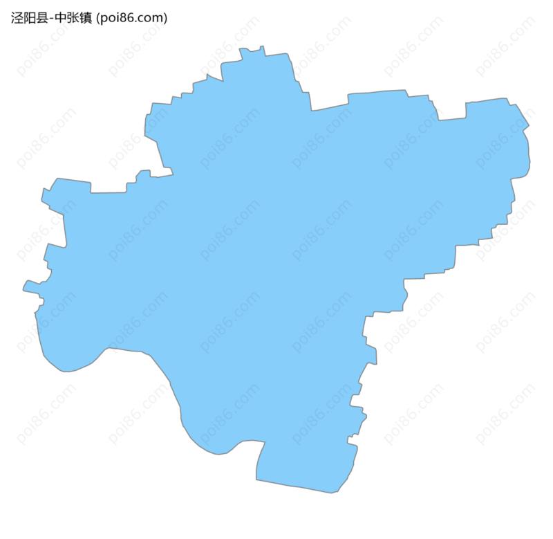 中张镇边界地图