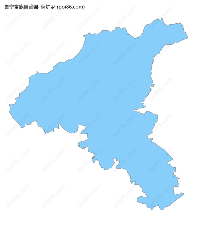 秋炉乡边界地图