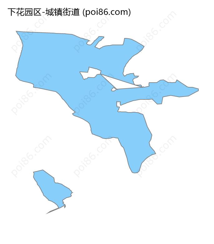 城镇街道边界地图