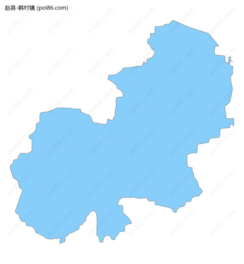 韩村镇边界地图