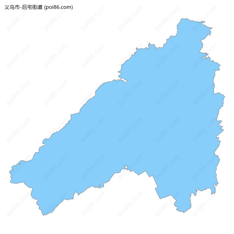 后宅街道边界地图