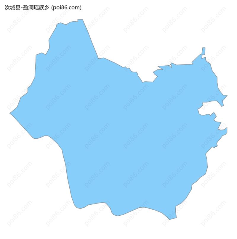 盈洞瑶族乡边界地图