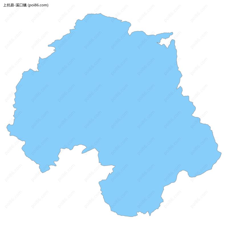 溪口镇边界地图