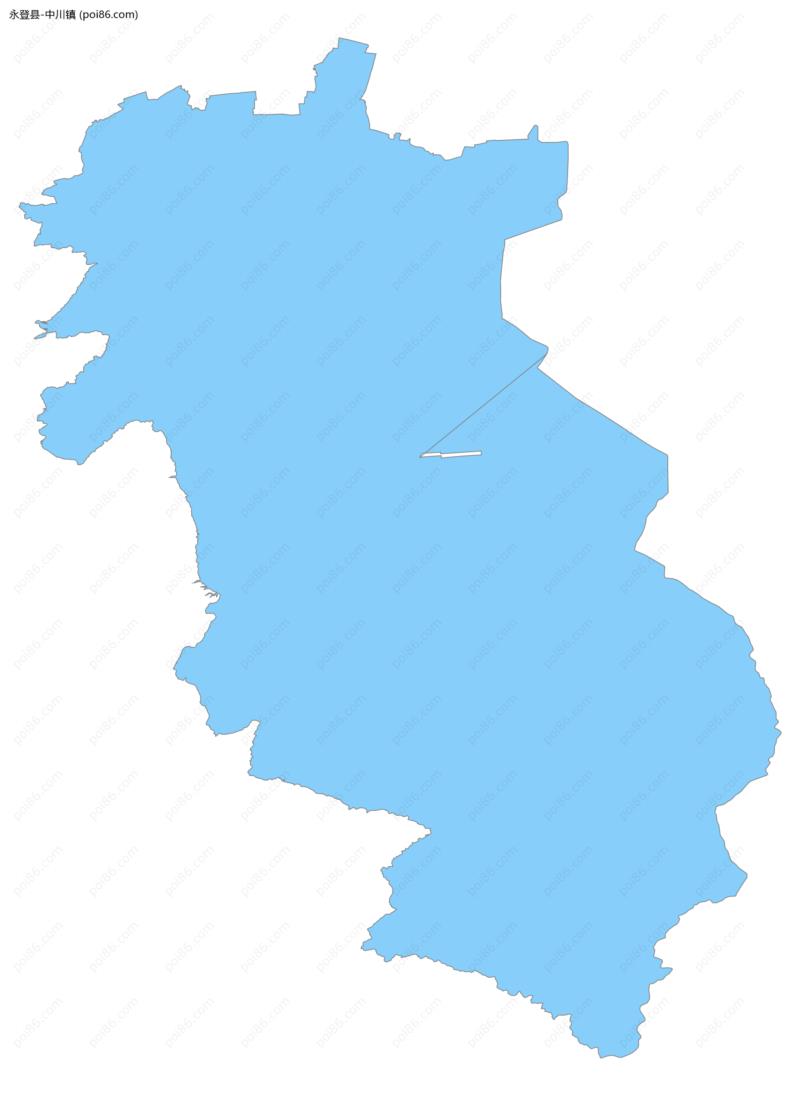 中川镇边界地图