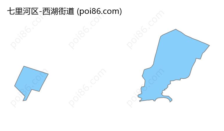 西湖街道边界地图