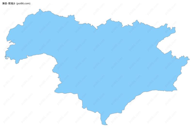 草滩乡边界地图