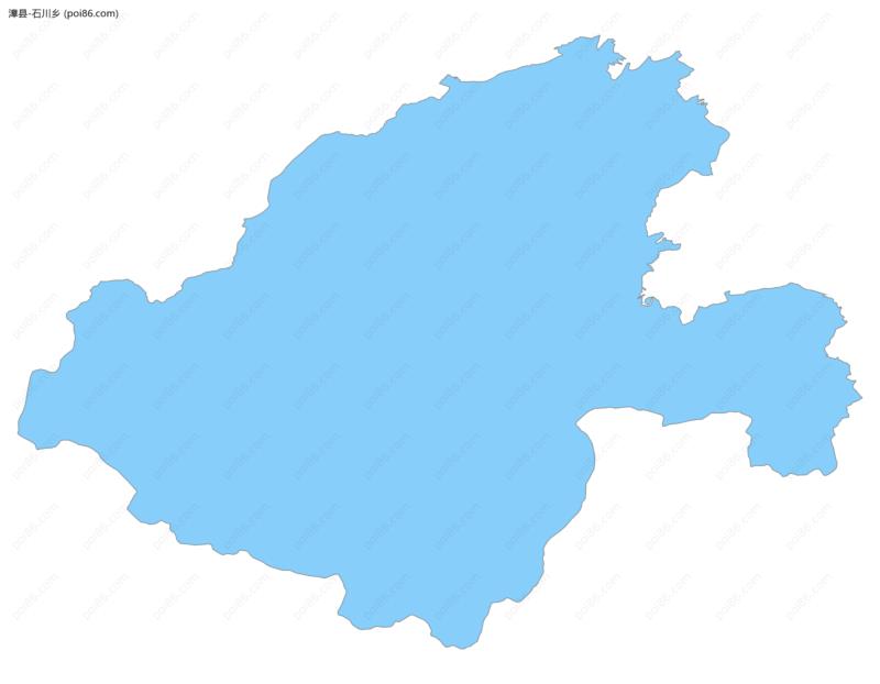 石川乡边界地图