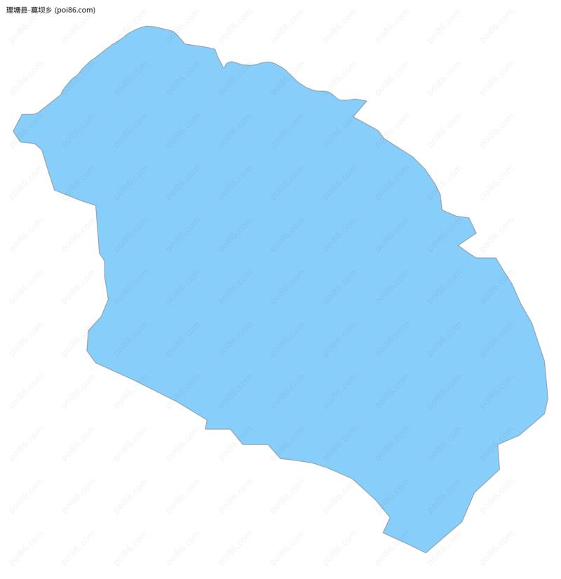 莫坝乡边界地图